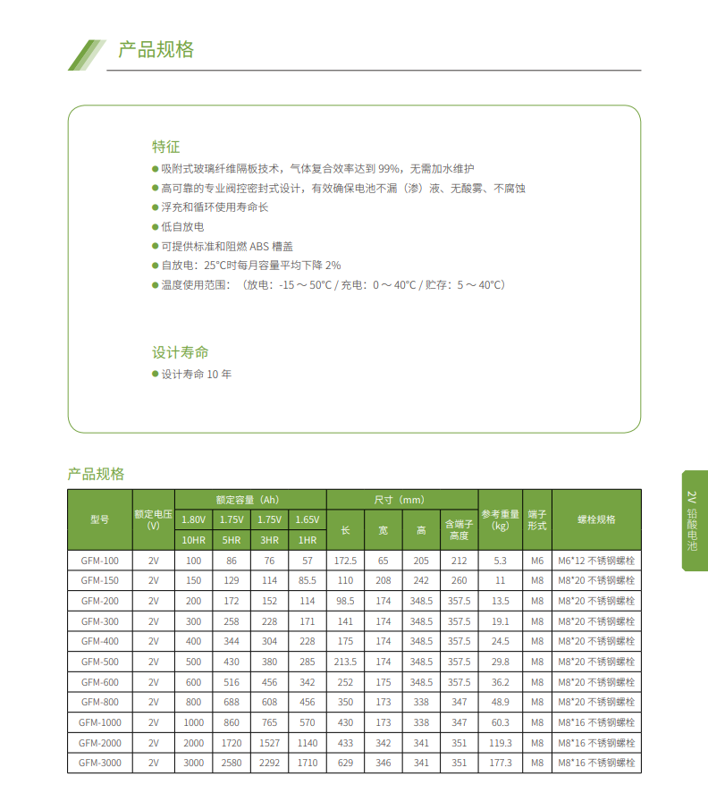 好博蓄电池2V系列(图3)